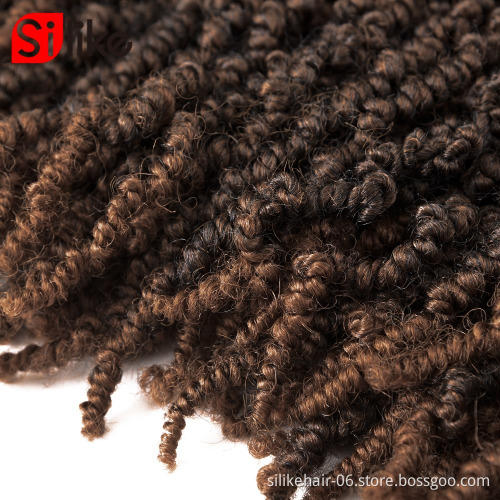 10 inch  Short Curly Bomb Spring Twist Crochet Braids Ombre Fluffy Passion Twist Braiding Hair Synthetic Hair Extensions
